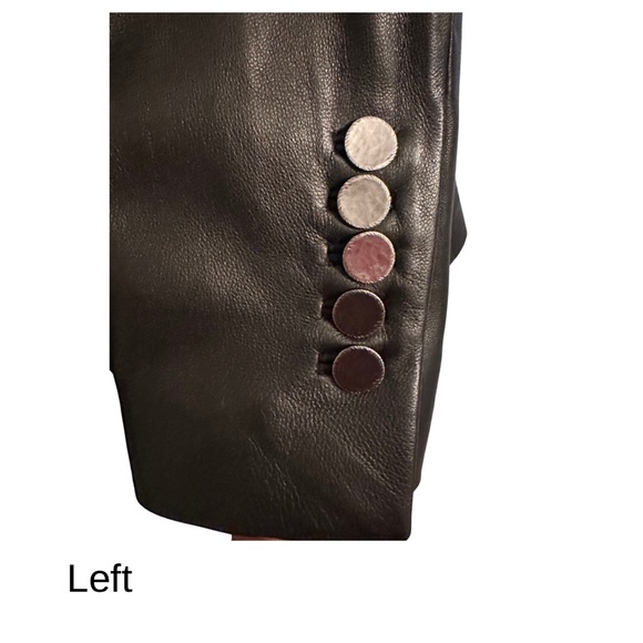 Kobi Halperin - Black 100% Genuine Leather Blazer - Size Small - Picture 5 of 9